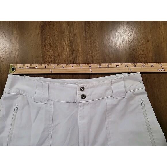 Chico’s Cargo Pants w/ Zip Pockets Sz 1 Medium White Lightweight EUC - Picture 5 of 8